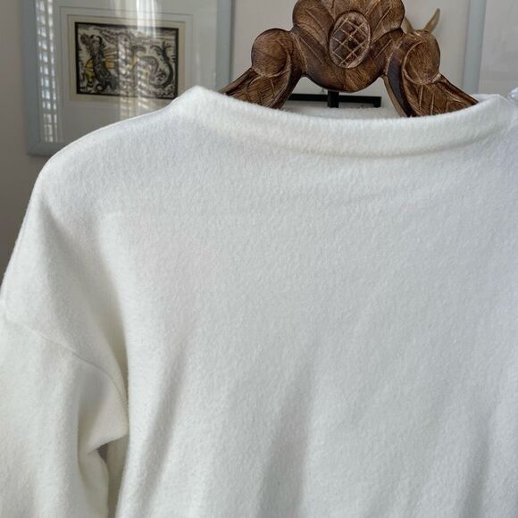 Haven Winter White Fleece Funnel Neck Cozy Pullover L - Picture 1 of 8